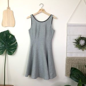 NWOT Club Monaco | Faux Leather Trim Skater Dress